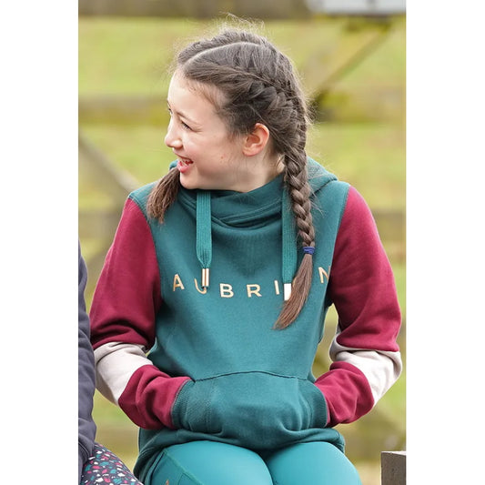 Aubrion Latimer Hoodie Young Rider Dk Green