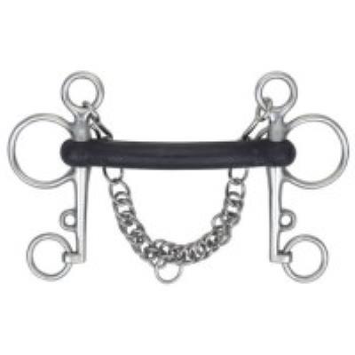 Hard Rubber Mouth Pelham: S/Steel