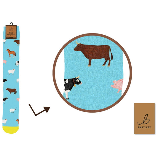 Otterdene Kids Funky Welly Sock: Farm Animals