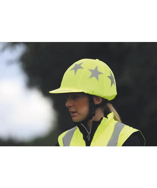 Equiflector Hat Silk, Big Stars: Yellow