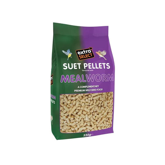 Extra Select: Hi Energy Suet & Mealworm Pellets 550gm