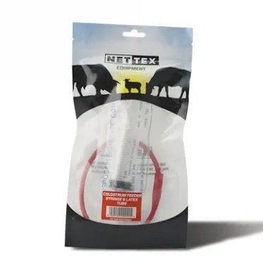 Nettex: Agri Colostrum Feeder With Syringe & Orange Latex Tube
