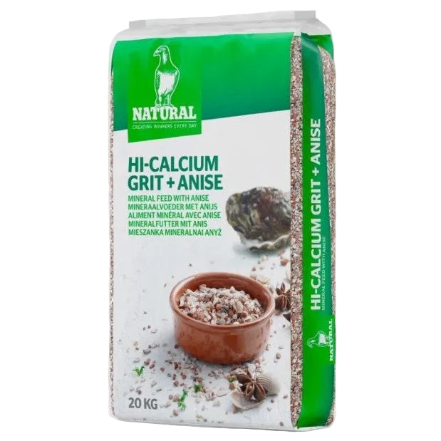 Natural: Hi Calcium Grit With Aniseed 20kg