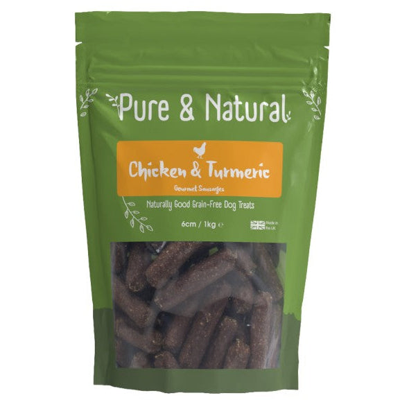 Pure & Natural: Chicken & Turmeric Sausages 6cm x 1kg