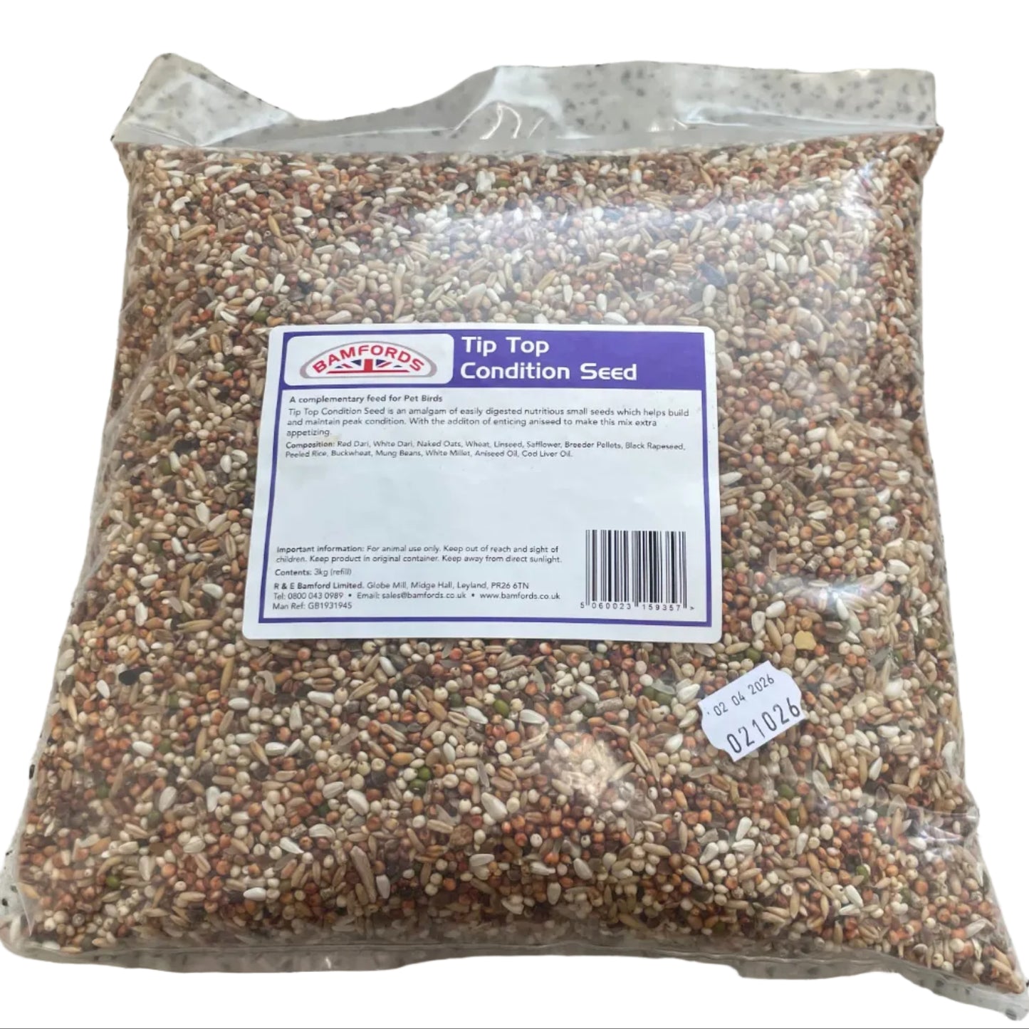 Cluckers: Tip Top Condition Seed Refill 3kg Bag